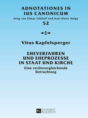 cover image of Eheverfahren und Eheprozesse in Staat und Kirche